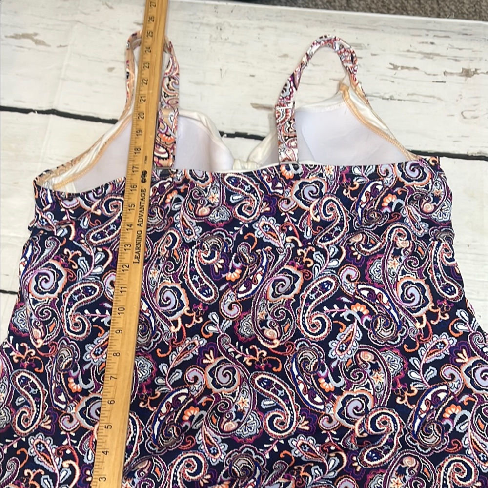 Lands' End Paisley Tankini Top - Picture 9 of 9